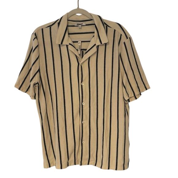 NWT Madewell The Textured Knit Camp-Collar Shirt In Vintage Ivory Size Small - Picture 4 of 8